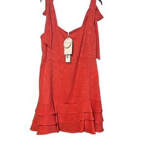 New Gianni Bini Tango Julia Mini Ruffle Dress Size 8 NWT Bows Tank